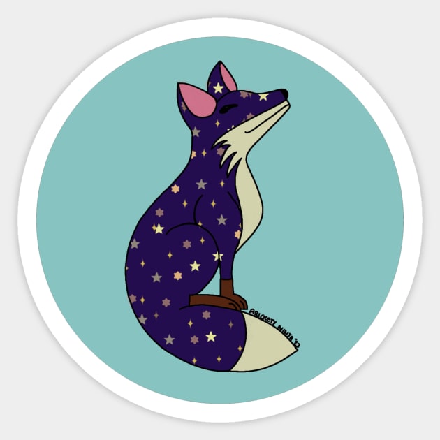 Happy Fox - Star Gazer Sticker by A Rickety Ninja